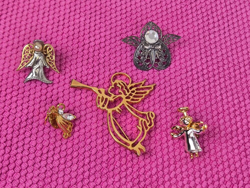 Vintage Angel Pins Mixed Lot ~ Angel Brooches